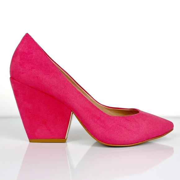 Pour La Victoire Shoes - Pour La Victoire Pink Aeesha Wedge Pump Heel